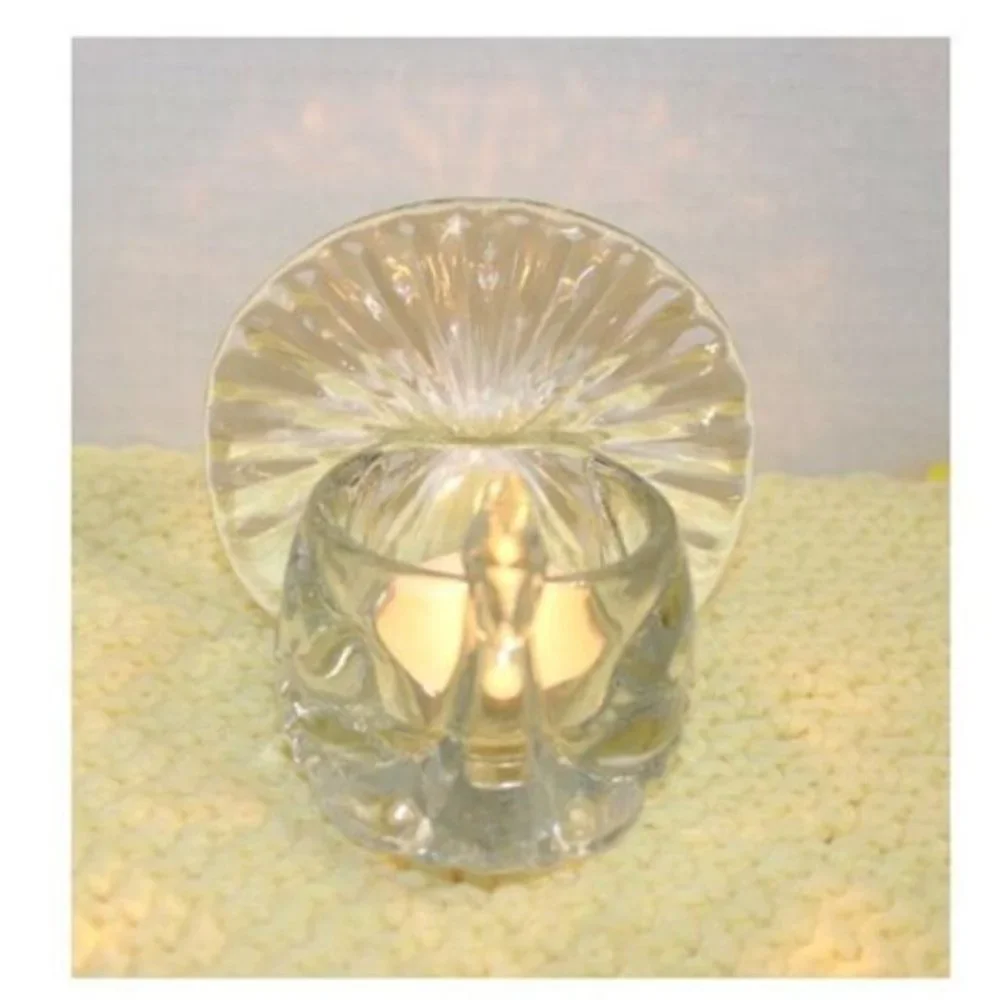Vintage Avon Glass Peacock Candle Holder Votive Fall Harvest Turkey Holiday